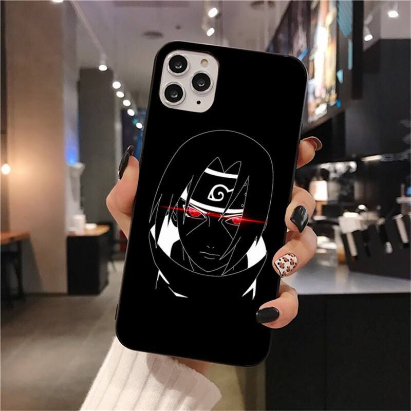 Ốp Điện Thoại TPU Dẻo Họa Tiết Hoạt Hình Naruto Sharingan Itachi Cho iPhone 6 6S 7 8 Plus X XS XR 11 12 13 14 Pro Max