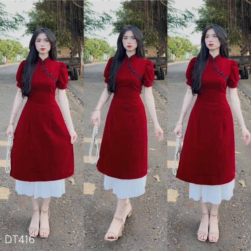 Set đầm tết 2023 nhung bigsize_saigon(60-90kg)