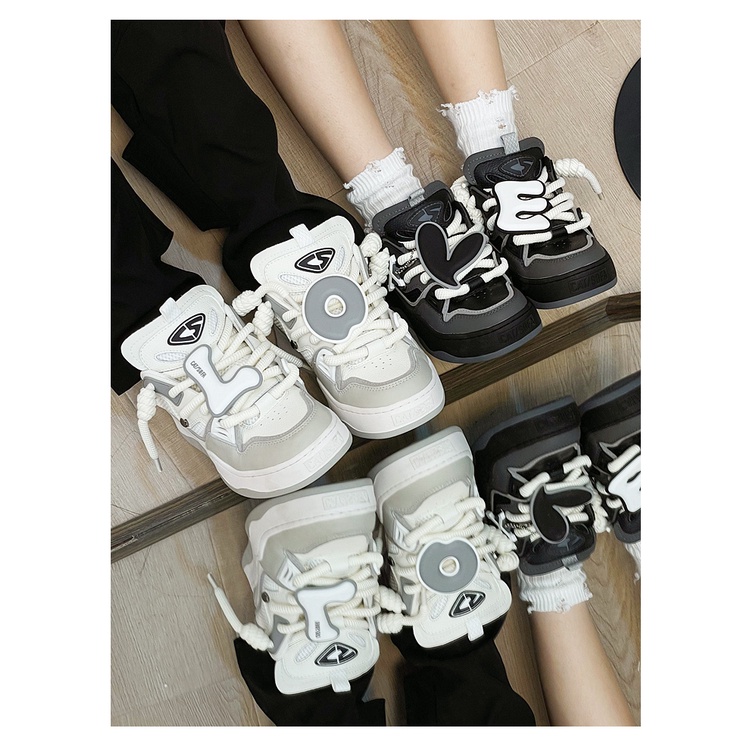 Giày Cat Sofa Chính Hãng 💙SIMPLE SNEAKER💙 Giày Bánh Mì Cat&sofa COUPLE LOVE 4 Màu Grey - Pink - Black - Multicolor AC299