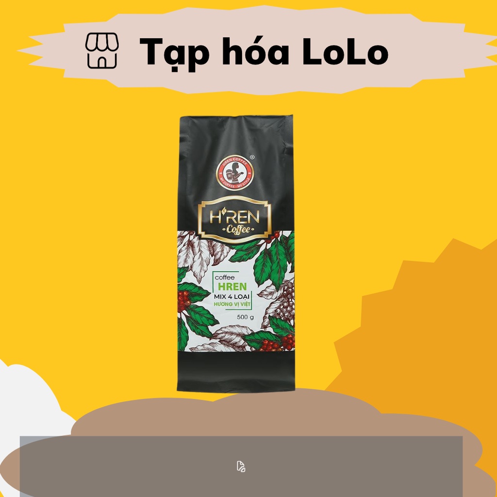 Cà phê rang xay H"ren Mix 4 loại 500g từ 100% hạt cà phê nguyên chất