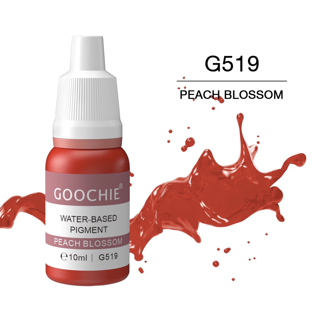 Mực phun xăm Goochie mẫu mới nhanh bám bong đậm mực phun trong màu sau bong