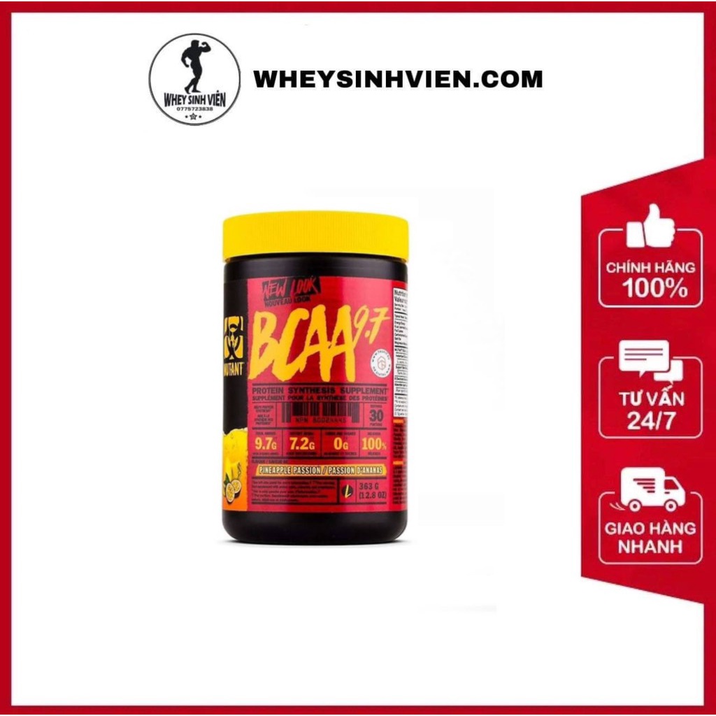 Mutant Bcaa 9.7 - Hỗ trợ phát triển cơ bắp và phục hồi cơ, chống dị hóa cơ 30ser TẠI WHEYSINHVIEN.COM