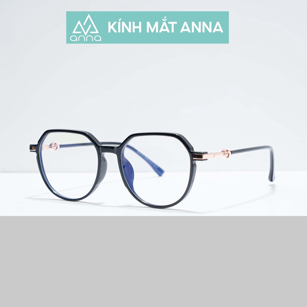 Gọng kính mắt thời trang ANNA nam nữ dáng tròn chất liệu kim loại cao cấp 280CN022