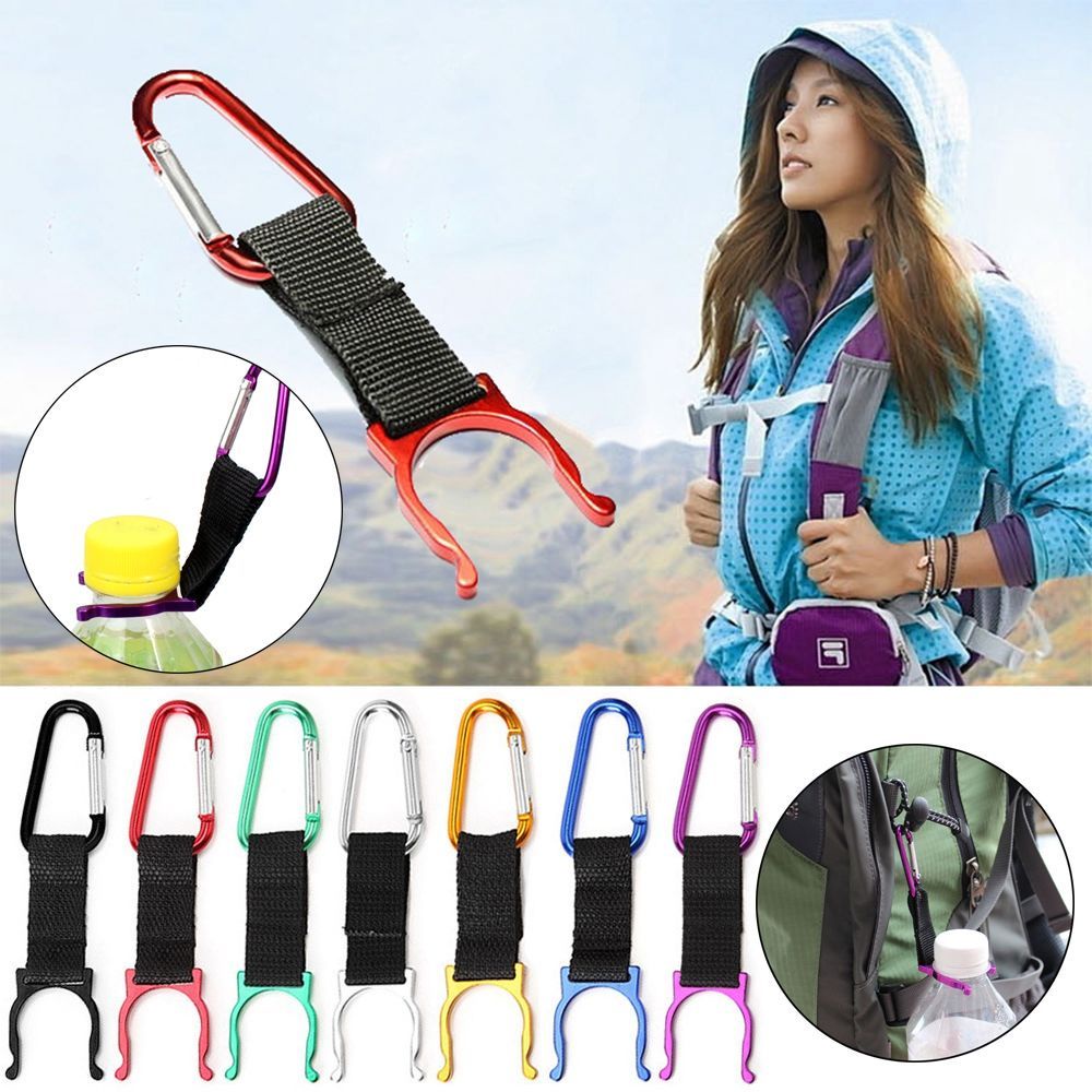 1 Móc Khóa Carabiner Bằng Nhôm Màu Sắc Ngẫu Nhiên Dùng Khi Đi Cắm Trại