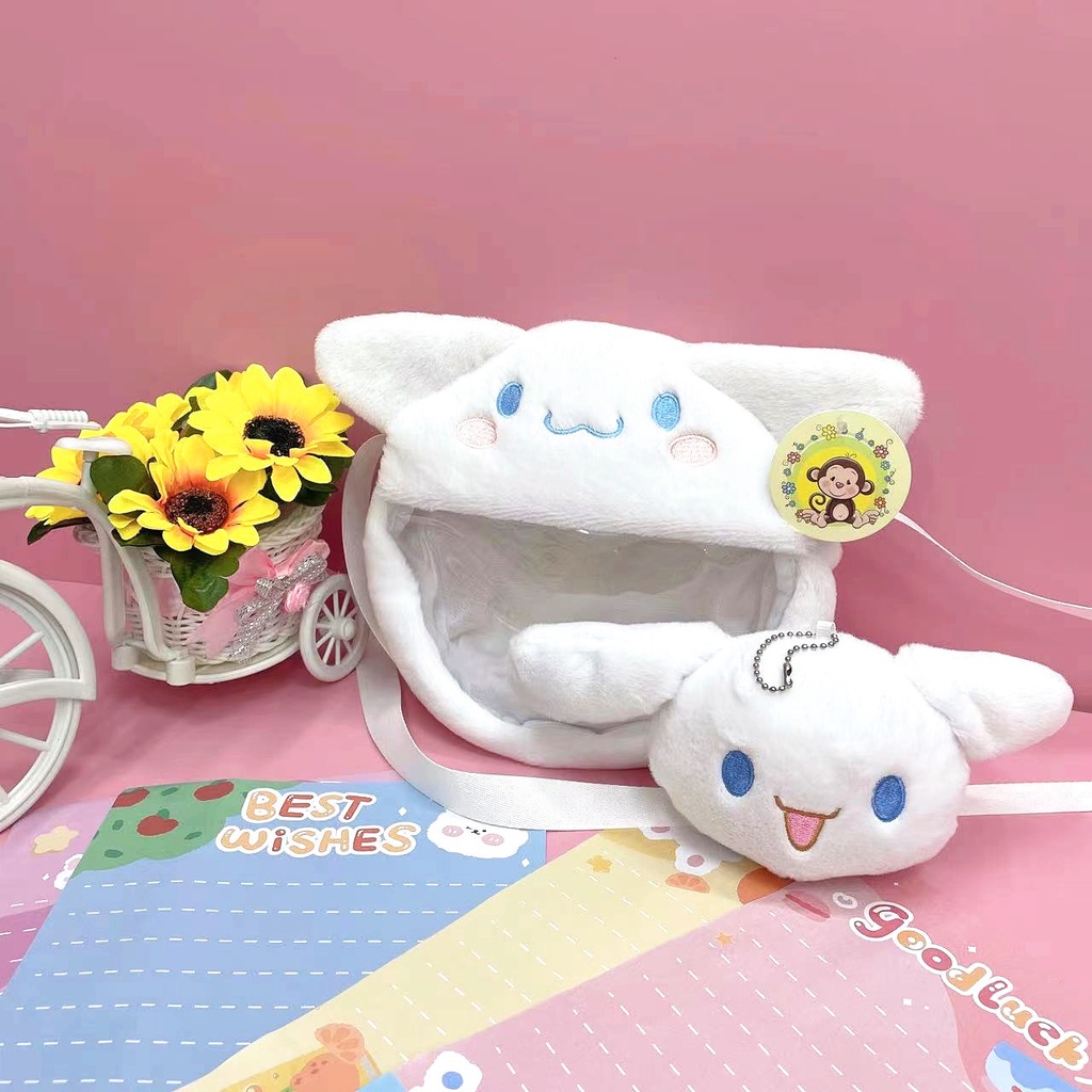 Túi Đeo Chéo Cỡ Lớn 20cm Hình Sanrio Disney Kuromi My Melody Cinnamoroll Dâu Tây Gấu Lotso Spongebob Kirby Nhật Bản Nhồi Bông Đáng Yêu