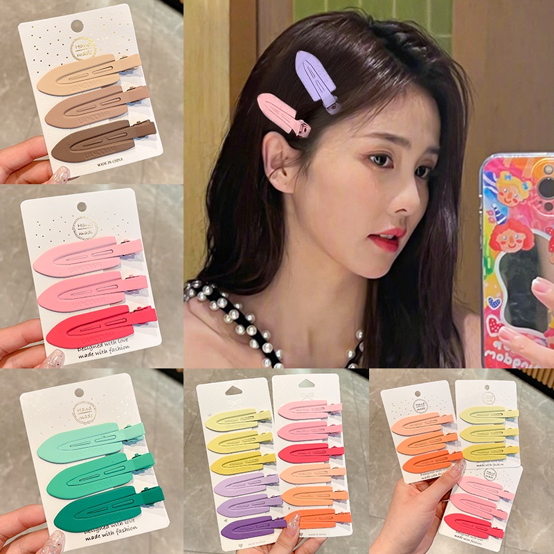 Bộ 3 Kẹp Tóc Màu Sắc Thời Trang Nữ Tính