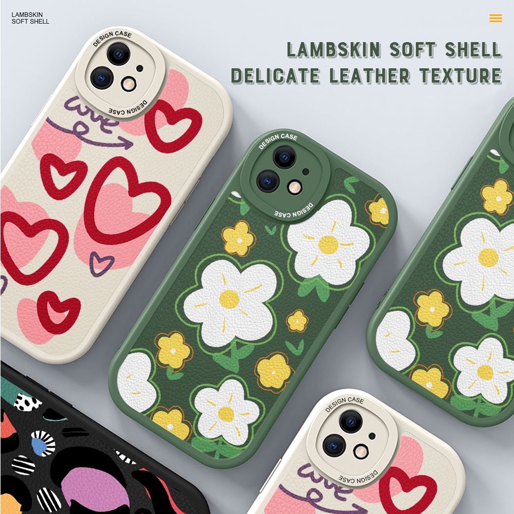Xiaomi Mi 12 12X 11 11T Pro Lite NE 5G Cho Ốp lưng điện thoại In Hình Lambskin Flowers Love Heart