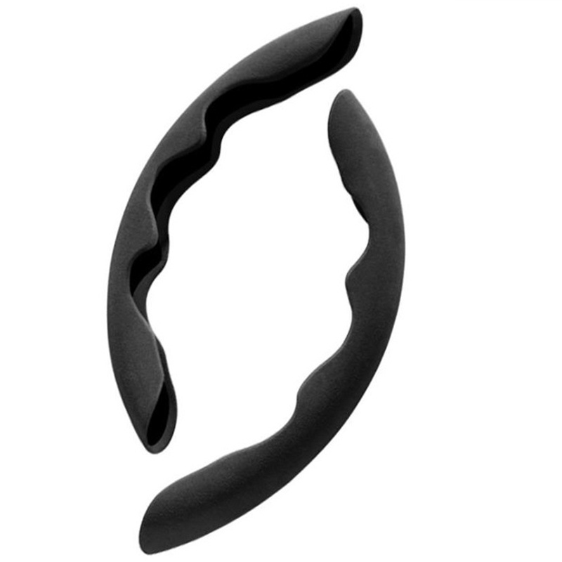 2pcs Xe hơi đa năng Da lộn Bọc vô lăng Tay cầm Nắp bảo vệ chống trượt cho Benz Jeep Dodge , v.v .