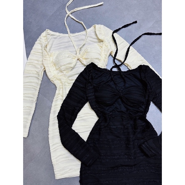 Đầm xốp yếm vảy cá mặc được 2 kiểu-CarotShop