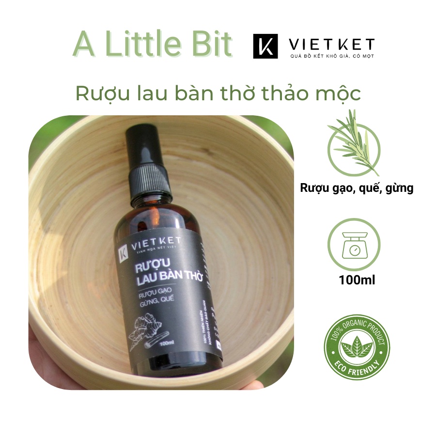 Rượu Lau Bàn Thờ Đón Tài Lộc May Mắn Bình An - Bao Sái Bàn Thờ Vietket