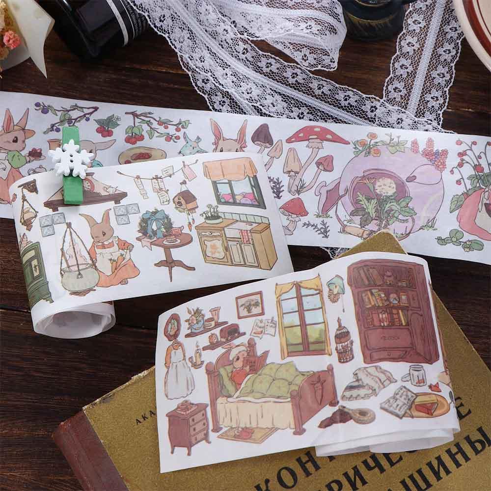 Nhãn Dán Trang Trí Sổ Tay Album Ảnh Hình Thỏ Dễ Thương Sáng Tạo