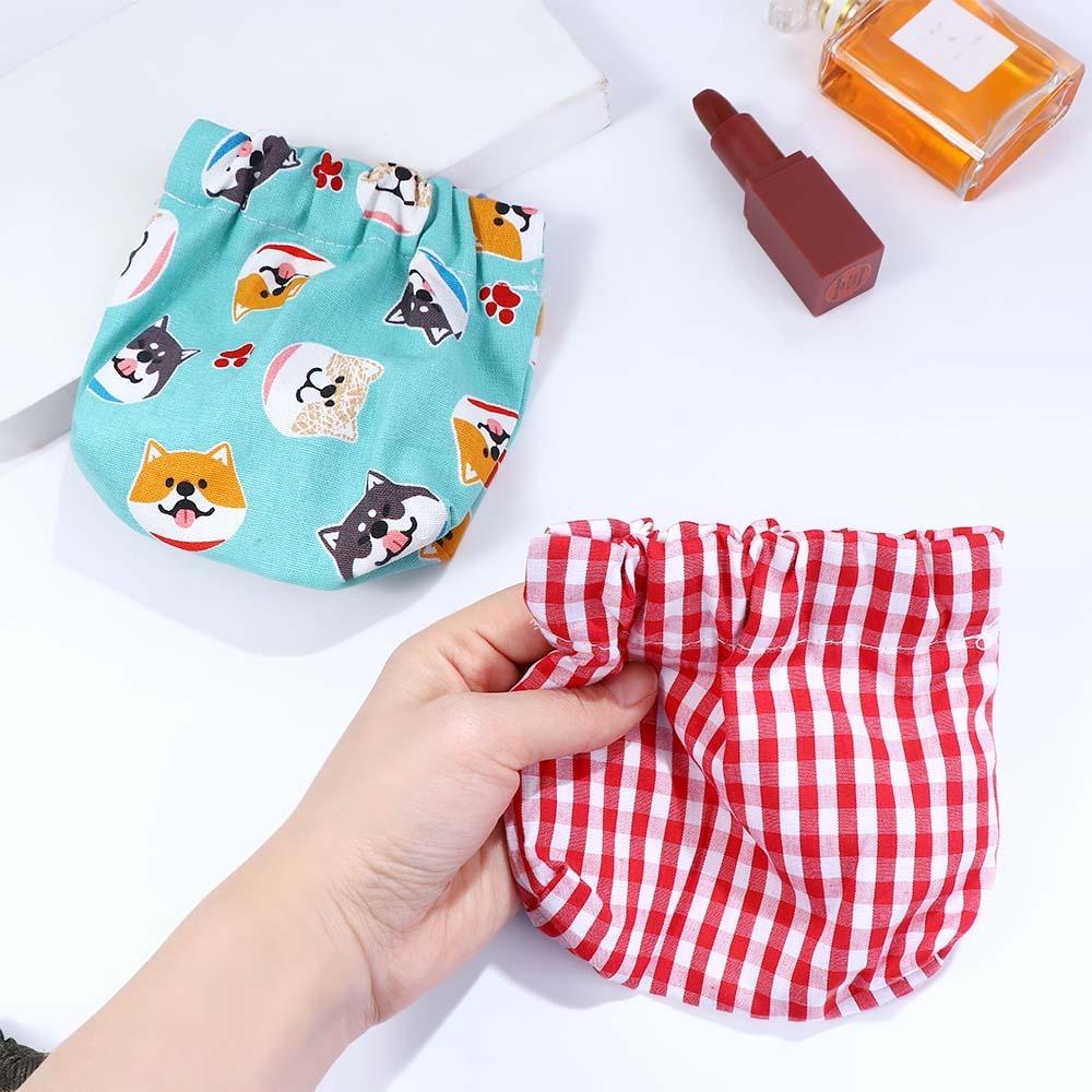 Túi Nhung Đựng Tiền / Khăn Giấy Vệ Sinh In Họa Tiết Độc Đáo Tiện Dụng Cho Nữ