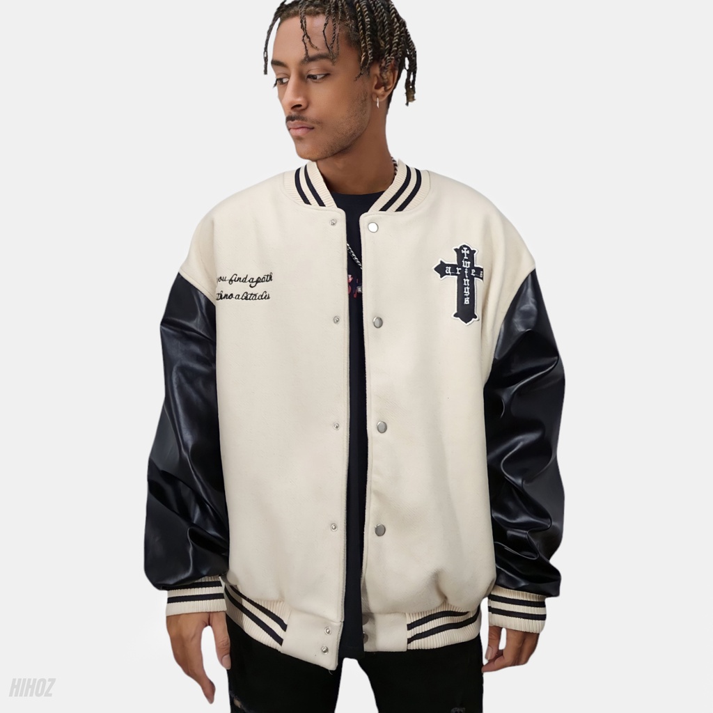 Áo Khoác Varsity HIHOZ The Cross Jacket unisex