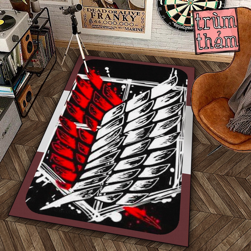 Thảm Trang Trí Trinh Sát Đoàn Anime Manga Attack On Titan Decor Góc Học Tập Làm Việc Phòng Ngủ Phòng Khách Văn Phòng