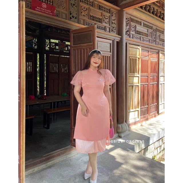 ÁO DÀI PHỐI LƯỚI - AD04