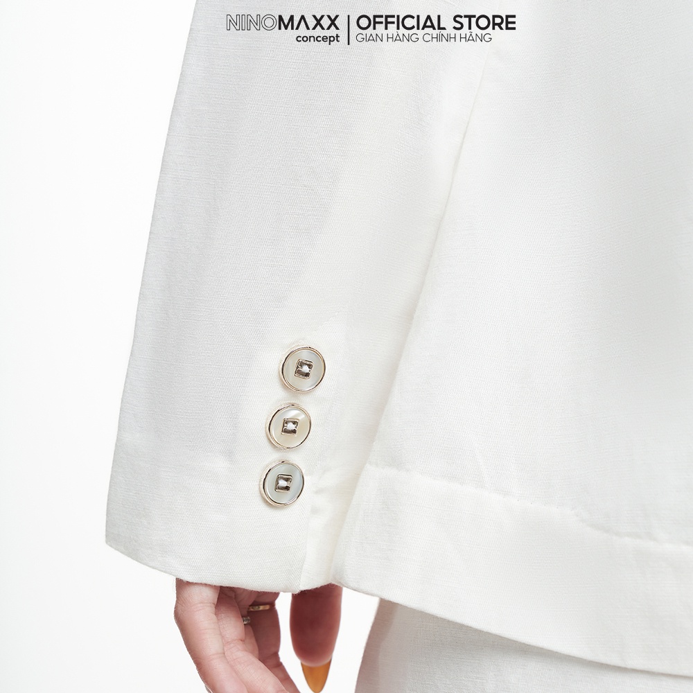 N&M Áo Blazer Nữ thời trang chất Linen pha cotton Rayon 2203022