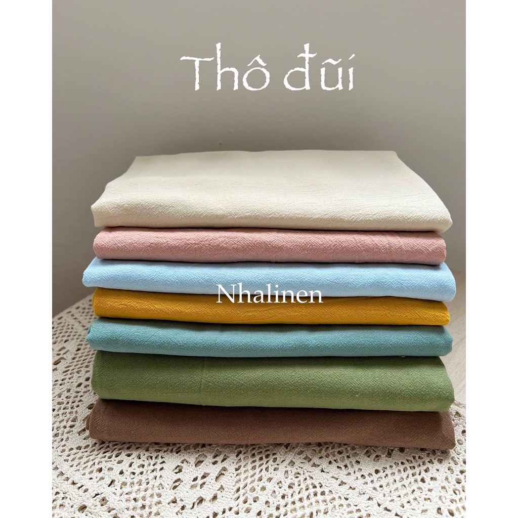 Vải Thô Đũi Trơn - Nhà Vải Linen Thoải Mái Mát Mẻ Thấm Hút Mồ Hôi Tốt Thiết Kế Sắc Xảo Đầy Cá Tính Dịu Dàng