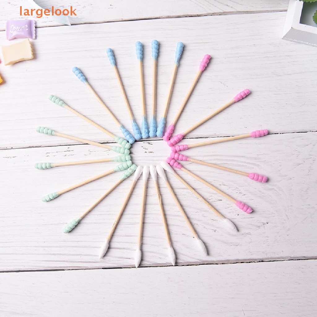 Túi 100 Tăm Bông Cotton Hai Đầu Màu Sắc Kẹo Ngọt