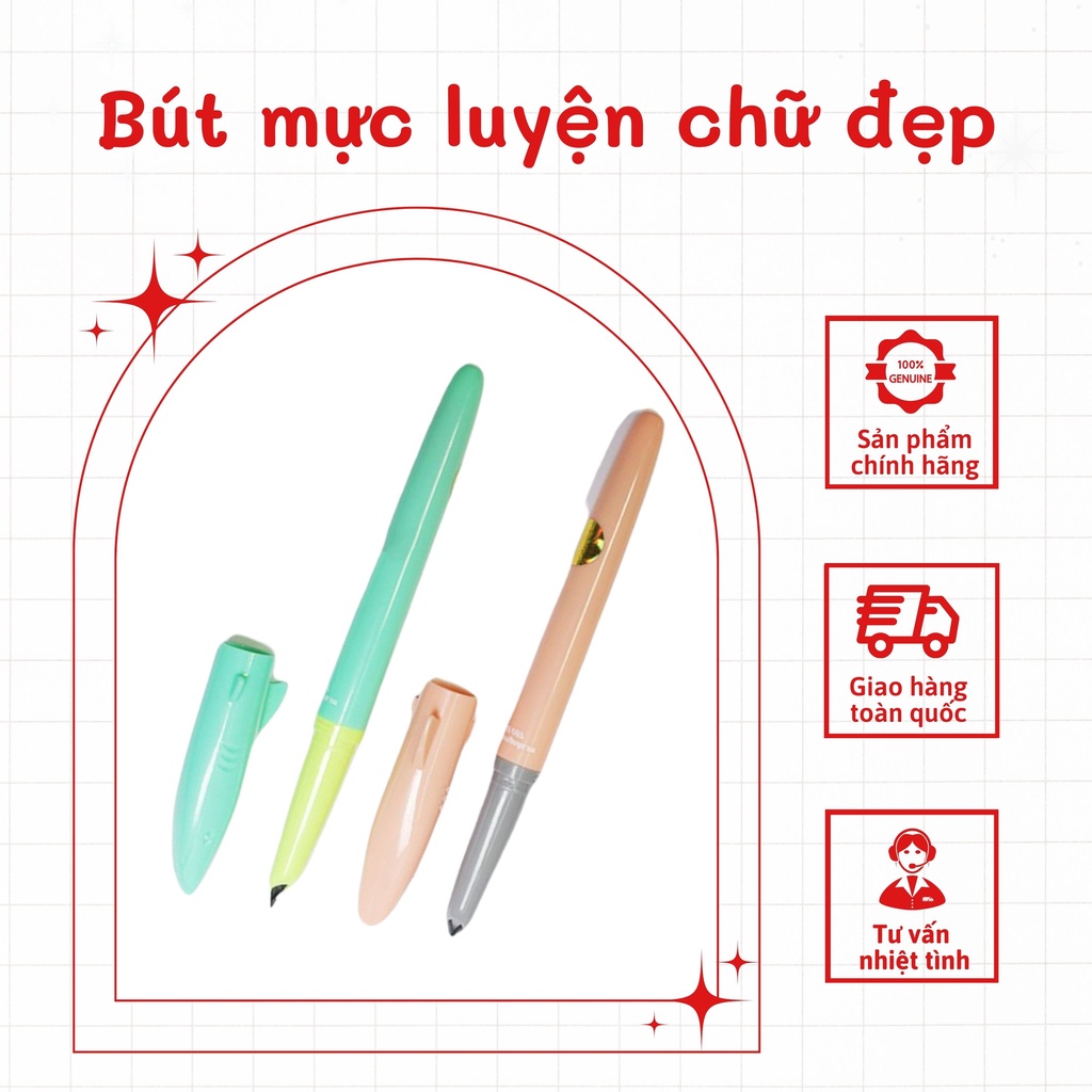 Bút máy Kim Tinh Thiên Việt 025 Ngòi Kín Êm Trơn Viết Nhanh Chuyên Dành Cho Học Sinh Tiểu Học Luyện Chữ Đẹp