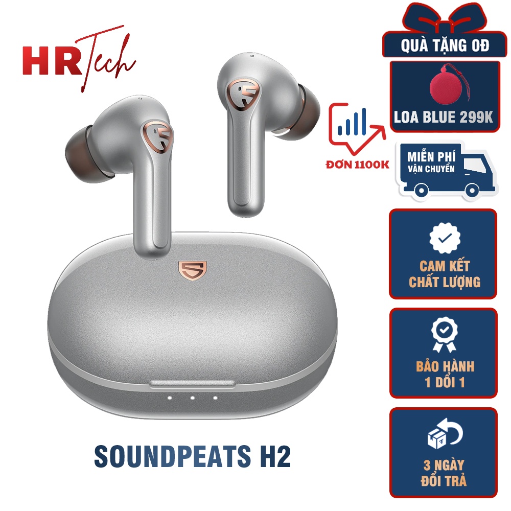 Tai nghe True Wireless Earbuds SoundPEATS H2 Driver BA & DD Bluetooth 5.2 Game Mode