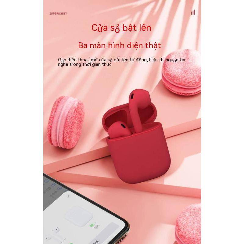 Tai Nghe Bluetooth Không Dây Màu Macaron Phù Hợp Cho Apple Huawei OPPO Xiaomi vivo