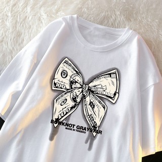 Áo thun Fashmily 100% cotton tay ngắn cổ tròn dáng rộng thời trang 2023 cho nữ