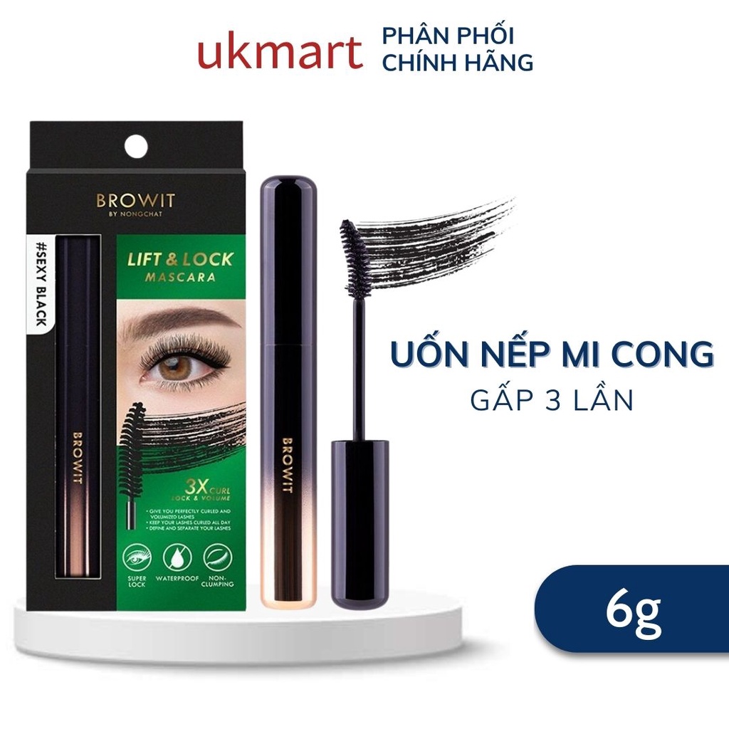 Mascara Dài Mi Và Cong Mi Browit Nongchat Thái Làm Chuyên Dụng Cho Makeup 5.5g