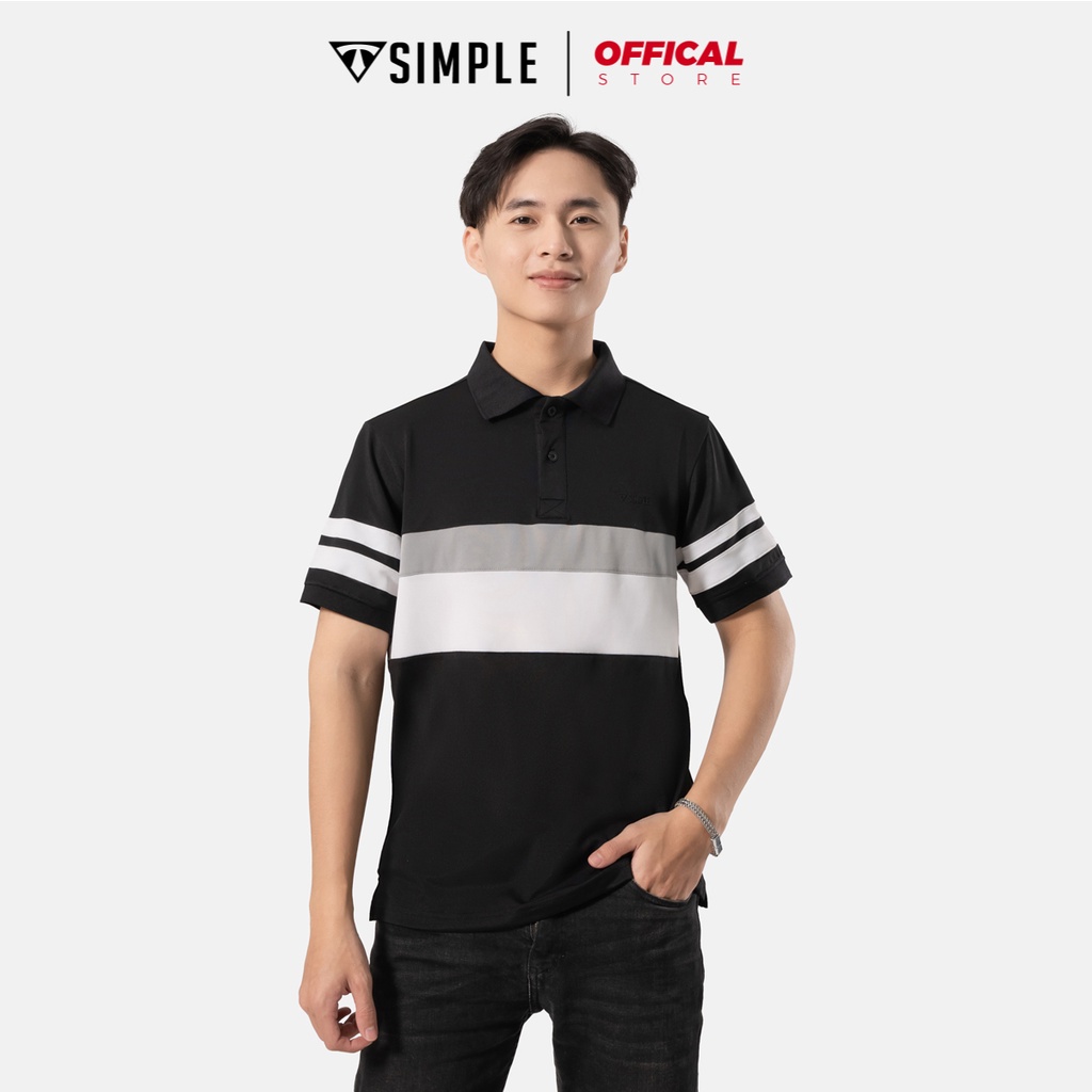 Áo thun polo nam TSIMPLE có cổ ngắn tay vải cotton cá sấu cao cấp form rộng big size A02004