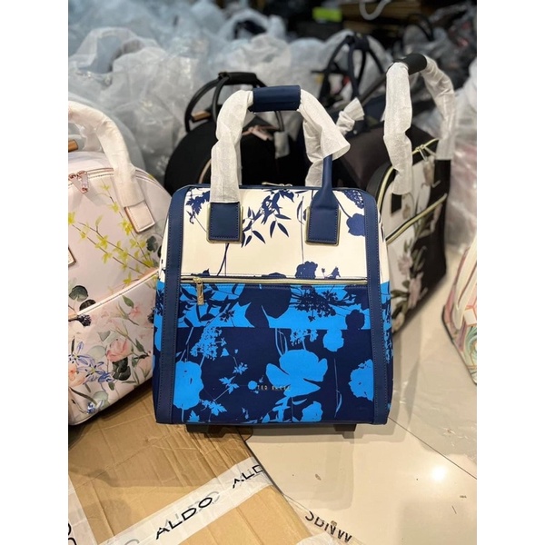 Vali/ túi kéo doanh nhân  Ted Baker Tracker travel bag--tone trắng xanh sang trọng