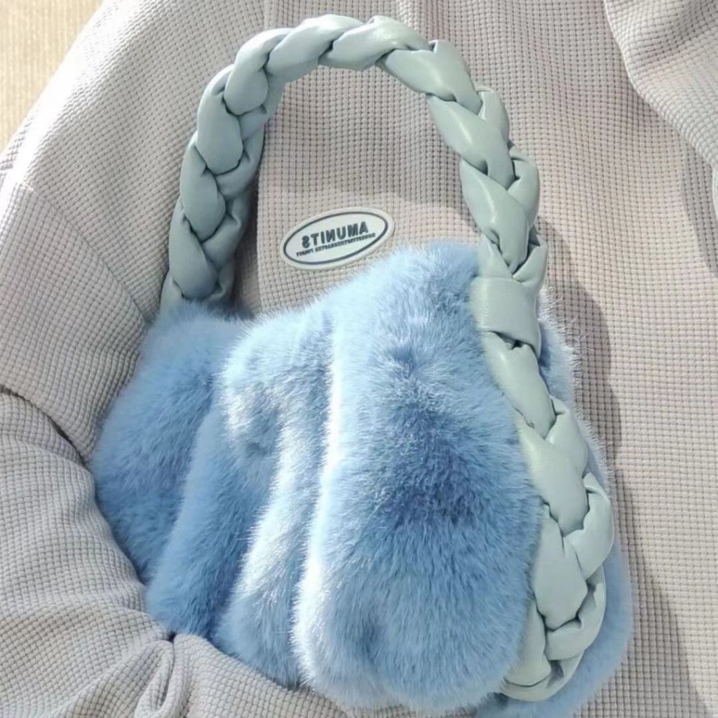 Túi Xách Lông Nhung Thời Trang Thu Đông Sang Trọng Kích Thước 25 X 10 X 16