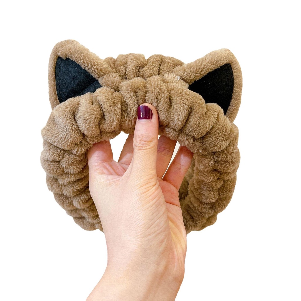 PVN57570 Băng Đô Rửa Mặt Tai Mèo Nữ, Băng Đô Trang Điểm Tai Meo Cute Hàn Quốc Đẹp