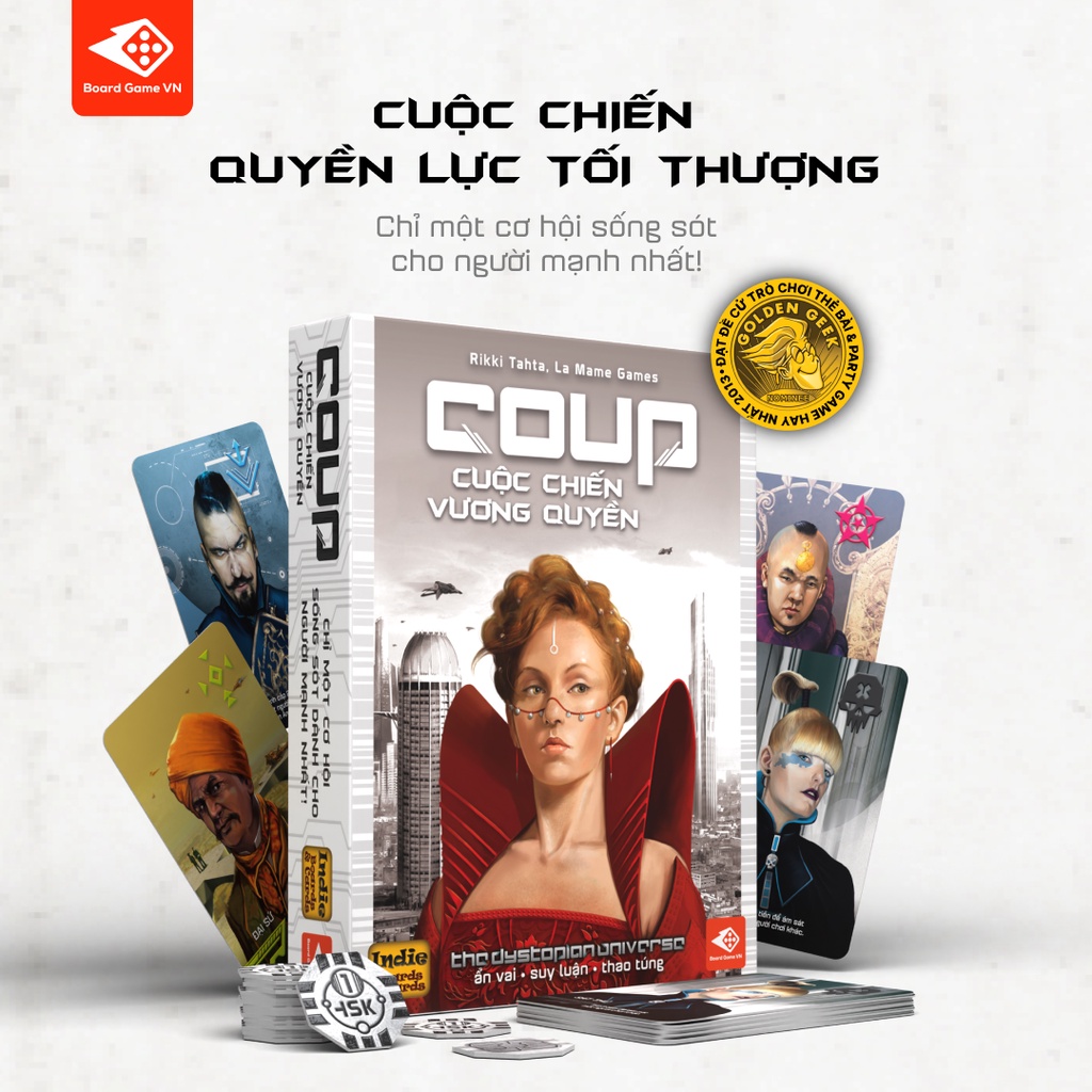 [CHÍNH HÃNG] COUP - Cuộc chiến vương quyền | COUP Việt hóa - Board game, game thẻ bài - Thư Viện Đồ Chơi