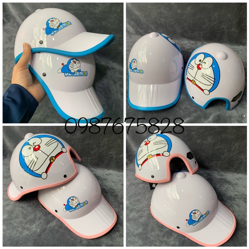 Nón bảo hiểm kết hình Doraemon hàng loại1 tem mác đầy đủ chất lượng