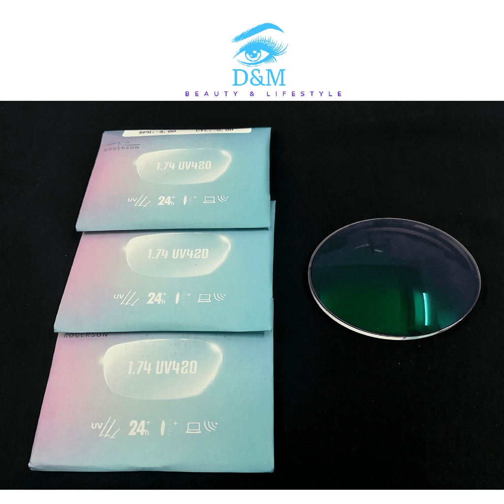 Tròng kính độ Cận 1.74 cắt ánh sáng xanh