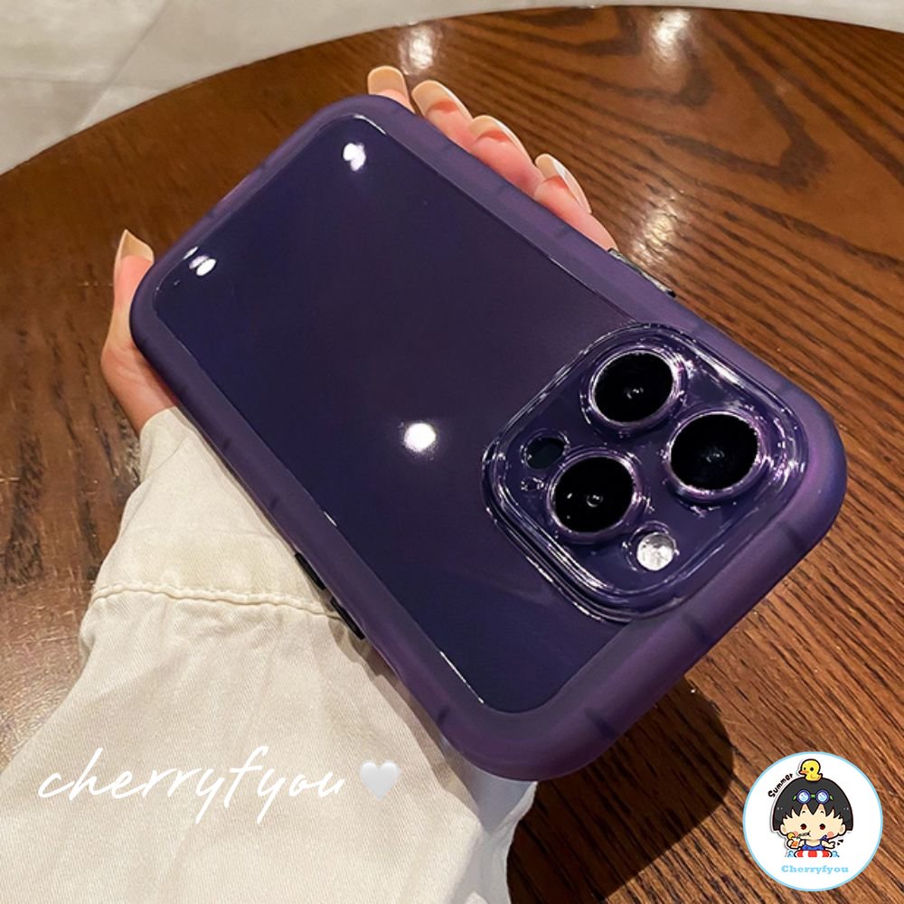 Ốp Điện Thoại TPU Dẻo Màu Tím Trong Suốt Chống Sốc Thời Trang Cho IPhone 14 13 12 11 Pro Max X XR 7 8 Plus
