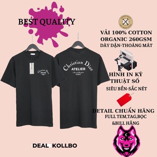 Áo Dior nam luxury Áo thun Dior nữ casual Áo Thun Dior nam nữ form rộng tãy lỡ vải cotton organic 100 Best