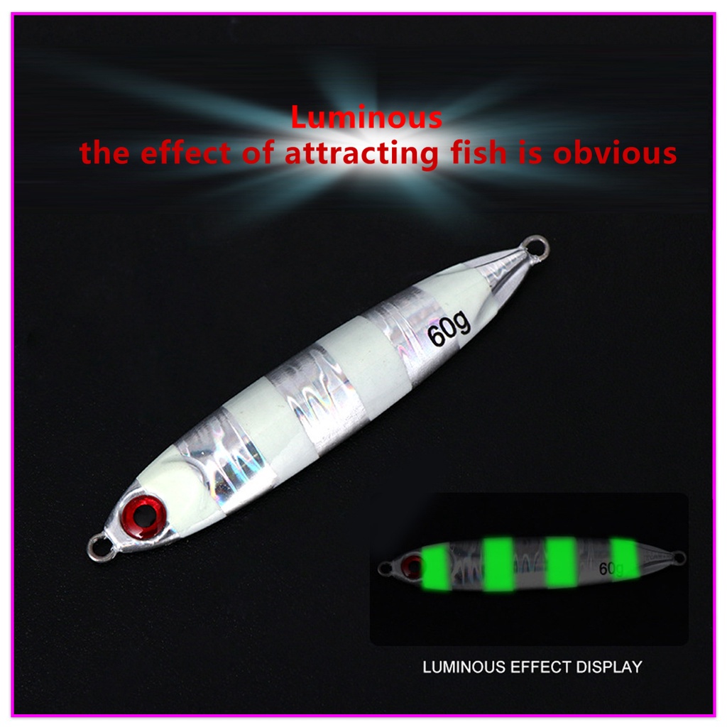 Mồi Câu Cá Giả Bằng Kim Loại 30g / 40g / 60g Mắt 3D