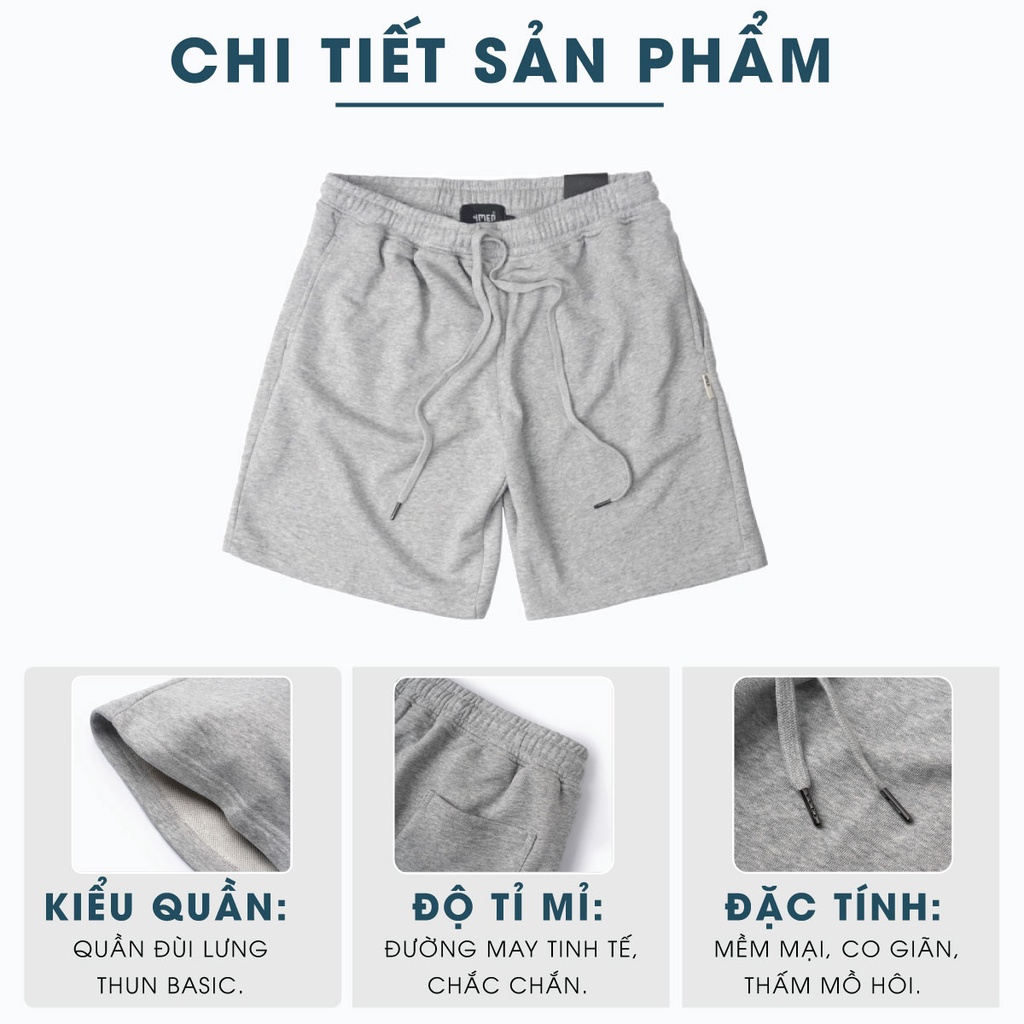 Quần Short Nam Form Regular Basic MATANO QS031 chất liệu thun cotton thấm mồ hôi, co giãn tốt, thoáng mát, phong cách