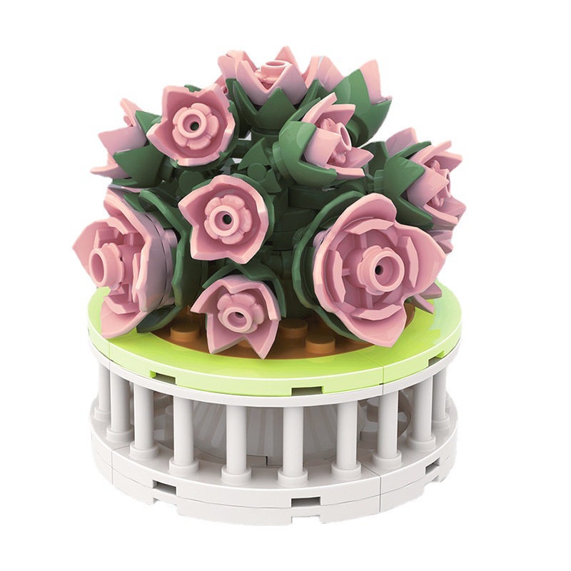 HBT Đồ chơi mô hình lắp ráp chậu cây mini LANLAN KIDS trang trí decor bàn học HBT186