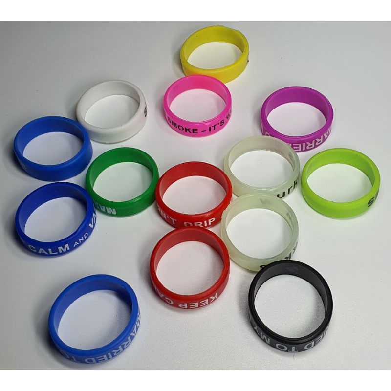 Vòng silicon trang trí, chống trược cho đèn pin, vape, vợt cầu lông