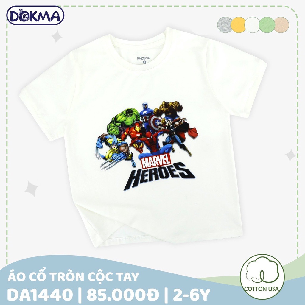 Áo cộc tay bé trai hình người nhện Dokma  DA1440