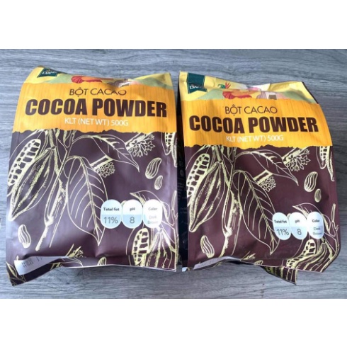 Bột cacao đắng nguyên chất Dans gói 500g dùng làm bánh-pha chế
