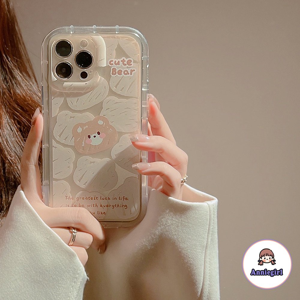 Ốp Điện Thoại TPU Mềm Nhám Chống Sốc Hình Gấu Nâu Kiểu Hàn Quốc Cho IPhone 14 13 12 11 Pro Max 14 Pro Max