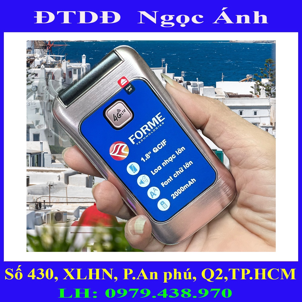 Điện thoại nấp gập 2 màn hình, 2 sim, 2 sóng 4G, Hiệu FORME F6, Siêu phẩm hót