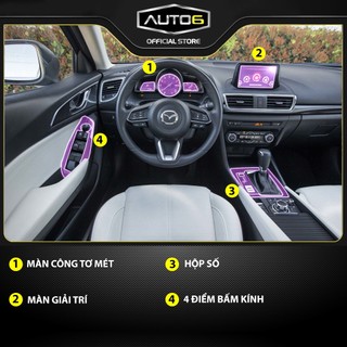 MAZDA 3 FL 2017-2019: Film PPF dán bảo vệ nội thất - AUTO6- chống xước, che mờ đi các vết xước cũ hiệu quả
