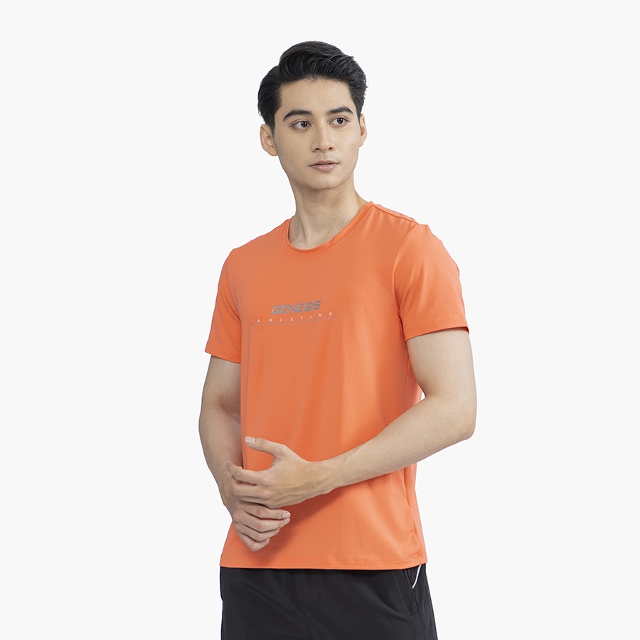 Áo t shirt nam Aristino ATS040S2 dáng Regular fit, chất thể thao polyester, trơn mượt, mát, mềm, co giãn mạnh