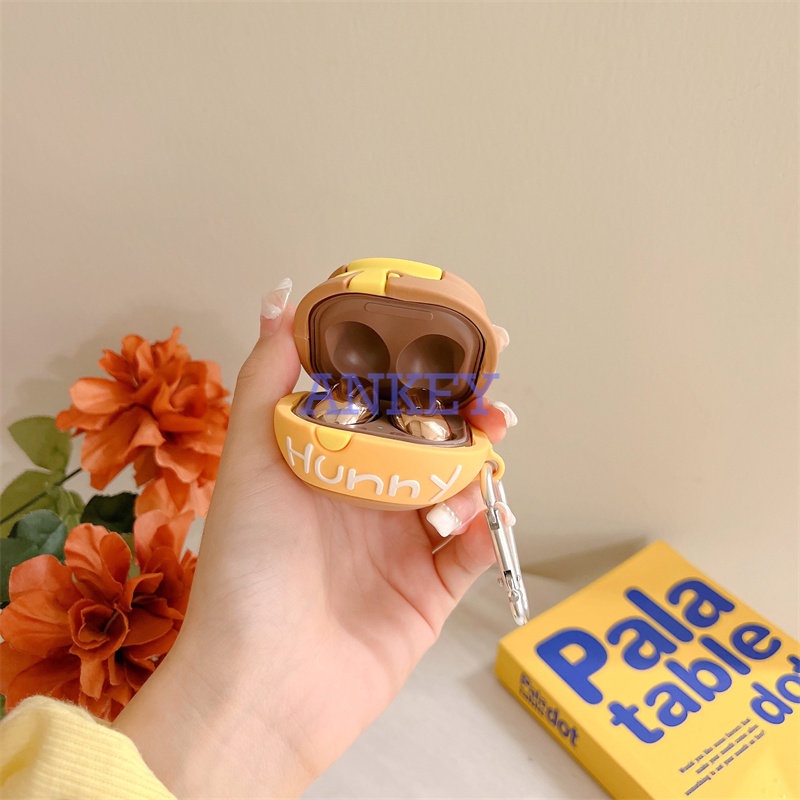 Samsung Galaxy Buds 2 Pro / Buds Live Cover Cute Robot Earphone Silicone Case Earbuds Waterproof Shockproof Soft Protective Headphone Cover Headset Skin with Hook