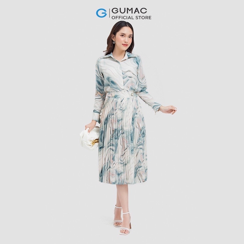 Áo Sơ Mi Gumac Xanh Ngọc Tay Dài Sang Trọng