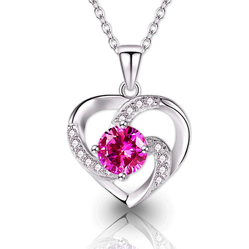 Vòng cổ Mặt Trái Tim Đính Đá Zircon Thời Trang Dành Cho Nữ