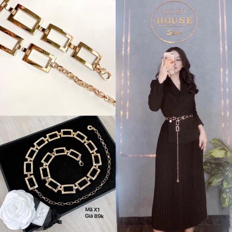 💥 Dây nịt xích ( đai váy ) kim loại 👉🏻 Freesize về 2 màu sang chảnh 👉🏻 Được mạ hợp chất etimon ko rỉ sét